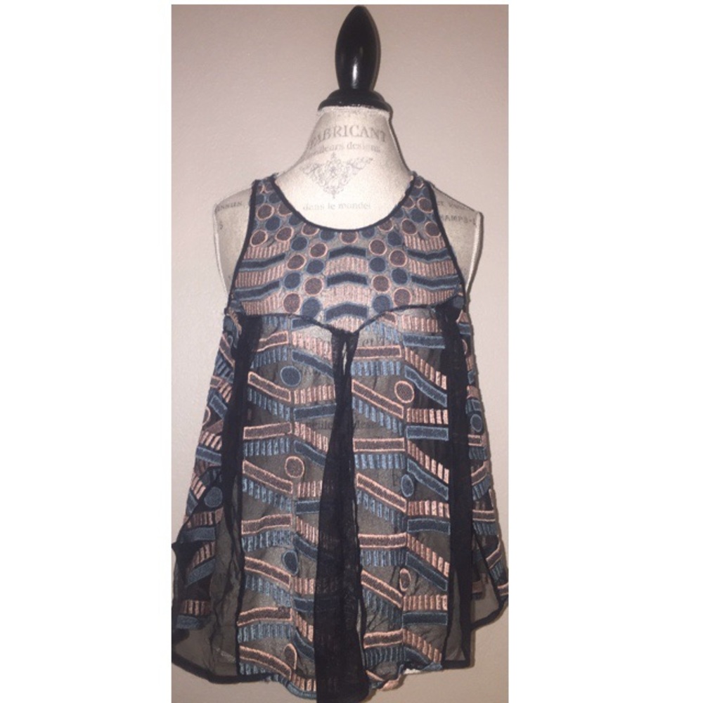 Black mesh tank top